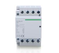 MGAZHGZKD Contactor Modular 40A-100A, 4P, 63A, 4NO, 4NC, 2NO, 2NC, 220V, 110V, 24V, contactor automático doméstico, Tipo riel DIN, ICT50/60Hz, 1 Unidad(4P 63A 4NO AC230V)