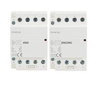 MGAZHGZKD Contactor Modular de CA for riel doméstico, 4P, 63 A, 4 NA o 2 NC, 220 V/230 V, 50/60 Hz, 1 Unidad(4P 63A 2NO2NC 220V)