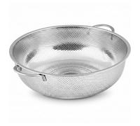 MGE - Colador de Verduras 25 cm - Escurridor Pasta - Colador de Metal Microperforado de Cocina para Drenar Pasta, Verduras, Frutas y Arroz