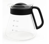 MGE - Jarra de Cristal Pequeña Apta para Microondas - Tetera Térmica - Con Tapa para Leche Melita - Vidrio - para Café, Leche y Té - 600 mL