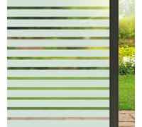 Mgood Vinilos para Cristales Diseño de Rayas Vinilo Ventana Privacidad | 90 x 200 cm, translúcido, diseño a rayas anchas, adhesión estática, protección UV, reutilizable, para hogar, oficina, puertas