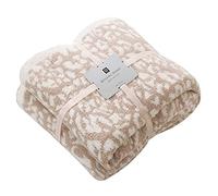 MH MYLUNE HOME Manta Reversible de Forro Polar para sofá Cama, Manta de Microfibra ultrasuave con Estampado de Leopardo, 130 x 160 cm, Manta cálida y acogedora para sofá, Silla (51 x 63 Pulgadas,