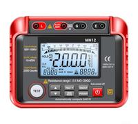 MH12 - Medidor digital de aislamiento y resistencia a tierra con capacidades de prueba DAR y PI, diseñado para análisis profesional de aislamiento eléctrico