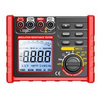 MH15 - Medidor digital de resistencia de aislamiento con pantalla LCD, 4 tensiones de prueba 100 V/250 V/500 V/1000 V, mide voltaje CC/CA, diodo de continuidad (MH15)