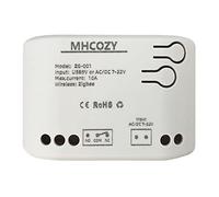 MHCOZY Interruptor de relé inteligente ZigBee de 1 canal 5 V, 12 V, bloqueo automático ajustable y modo de trabajo momentáneo, funciona conpasarela tuya ewelink zigbee