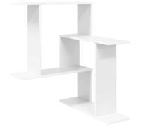 Mhdvray Estantería de pared blanca 67 x 67 x 87 cm de madera | Estantería escalonada para ahorrar espacio para sala de estar y dormitorio, moderna pared con mucho espacio de almacenamiento
