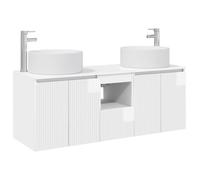Mhdvray Juego de muebles de baño, 3 piezas, para colgar en la pared, color | Combinación de pared de tres piezas de madera para el baño con orificio flexible y amplio espacio de almacenamiento.