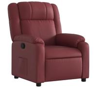 Mhdvray Sillón de relax de piel sintética, 77 x 95 x 99 cm, con función de reclinación manual hasta 135°, cómoda silla de salón para salón, dormitorio y espacios pequeños