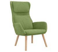 Mhdvray Sillón de relax de terciopelo verde claro con marco de metal y patas de madera de caucho, diseño moderno, robusto y cómodo, para salón, dormitorio y espacios pequeños, 70 x 77 x 98 cm