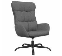 Mhdvray Sillón giratorio de tela, color gris claro, giratorio 360 grados | Cómodo sillón tapizado con rotación flexible de 360 grados y relleno de espuma densa para sala de estar y dormitorio.