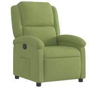 Mhdvray Sillón relax de terciopelo verde claro con función de reposo manual hasta 135°, ahorra espacio 71 cm de ancho, cómodo sillón lounge para espacios pequeños, salón y dormitorio