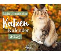 Mi Calendario Literario Gato 2025 Calendario de pared: Calendario de entrada con doce hermosas citas. Calendario de gatos 2025