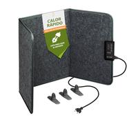 Mi-Heat Calefactor Infrarrojos Plegable (260W) - Panel Calefactor Bajo Consumo para Escritorio y Teletrabajo - Estufa para Pies y Piernas con Temporizador, Gris