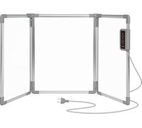 Mi-Heat: Panel calefactor plegable de aluminio, 53x108 cm. Calentador infrarrojo de mesa, 350W, hasta 80°C. Panel calefactor para oficinas, oficinas en casa, escritorios de trabajo y mostradores de re