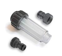 MI:KA:FI Filtro de agua con acoplamientos para limpiadores de alta presión, bomba de jardín, riego de jardín, caravana, conector de 3 a 4 pulgadas, compatible con Kärcher 4.730-059.0