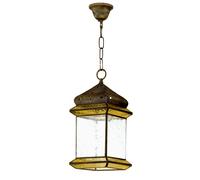 Mi lampara - colgante doble 1l. marron/beis cilind (50/40/reg)