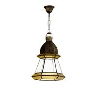 Mi lampara - colgante doble 1l. marron/marron cilind (50/40/reg)