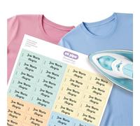 Mi Pipo - Pack 104 Etiquetas para Ropa Personalizadas - Colores | Etiquetas Termoadhesivas Ropa Seguras, Cómodas | Aplicación con Plancha Fácil y Rápida | Ideal para Babis, Uniformes o Sudaderas