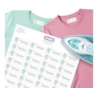 Mi Pipo - Pack 52 Etiquetas para Ropa Personalizadas - Globo | Etiquetas Termoadhesivas Ropa Seguras, Cómodas | Aplicación con Plancha Fácil y Rápida | Ideal para Babis, Uniformes o Sudaderas