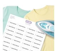 Mi Pipo - Pack 520 Etiquetas para Ropa Personalizadas - Blanco | Etiquetas Termoadhesivas Ropa Seguras, Cómodas | Aplicación con Plancha Fácil y Rápida | Ideal para Babis, Uniformes o Sudaderas