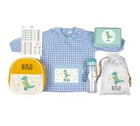 Mi Pipo - Pack Guarderia Personalizado - Dinosaurio | Pack Vuelta al Cole con Todo lo Necesario | Personalizado con Nombre, Cómodo, 1-2 Años, Fácil de Lavar | Ideal para Guardería, Colegio