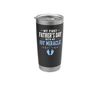 Mi primer día del padre con mi milagro de FIV Vaso térmico de acero inoxidable de doble pared