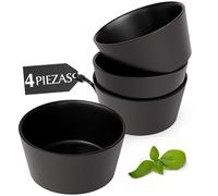 MIAMIO - Juego de cuencos de cerámica de 740 ml para 4 personas para uso | Juego de cuencos de cerámica de 740 ml para 4 personas, cuenco de cereales, ramen, sopa, ensalada, apto para - Apta para