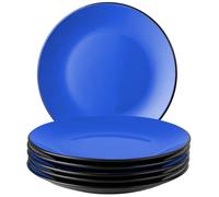 MIAMIO - Set de Plato/Plato de Cena Vajilla de Cerámica de Gres - Colección Le Papillon (Azul, 26 cm)