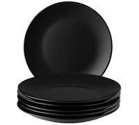 MIAMIO - Set de Plato/Plato de Cena Vajilla de Cerámica de Gres - Colección Le Papillon (Negro, 26 cm)