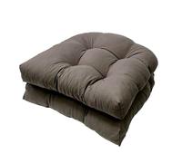 MIAOMI Cojines para Sillón, Juego de 2 Cojines de Mimbre para Sillas de Interior y Exterior Cojines de Asiento Capitoné Muebles de Mimbre para Patio Cojines(Dark Gray)