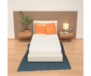 miasuite i sogni italiani Colchón 70 x 180 cm Altura 14 cm, Individual, de WaterFoam, Tejido de Aloe Vera, indeformable, hipoalergénico y antiácaros, rigidez Media. Modelo: Plus H14