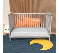 miasuite i sogni italiani Colchón Cuna 60x140 Espuma de Agua de 16 cm de Altura con Dispositivo Médico Ortopédico y Cubierta de Polialgodón Hipoalergénico y Resistente a Los Ácaros del Polvo, Para Cama Individual y Cuna