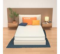 MiaSuite i sogni Italiani PrimaveraH14_150x190x14, Polyurethane Foam, Blanco, Semi Double