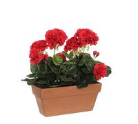 Mica decorations planta decorativa cerámica rojo pvc (29 x 13 x 40 cm