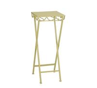 Mica Decorations Rosalie - Mesa para Plantas de Exterior - Soporte para Plantas de Interior 68 x 28 cm - Plegable - Hierro - Verde Claro