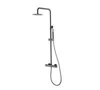 MICE - Columna de ducha termostatica, Barra de baño con grifo termostático fabricado en acero inoxidable y latón, Griferia Baño Black Gun Metal -BTM039/BGM Monza Imex