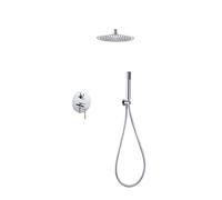 MICE - Conjunto de ducha empotrado techo - kit monomando de ducha para baño de 2 vias - griferia baño Cromado - ducha empotrado techo monomando