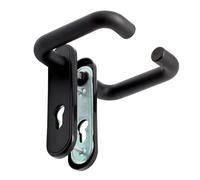 MICEL Juego de manilla cortafuego 00234 – Bocallave 72 mm, placa acero/nylon, negro 168×44 mm