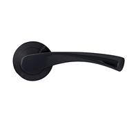 MICEL Juego de manilla 07077, roseta circular 50 mm para puerta de aluminio, negro 50x125 mm