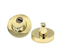 Micel - 10808 - Muletilla para rosetas con Llave y Canto Redondo, Incluye 5 Llaves, cuadradillo de 6 mm, Acabado latonado, Color Dorado, 52 mm de diámetro