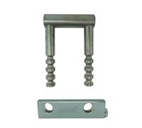 MICEL - 13368 - Candado Ballesta de Seguridad, de Acero Inoxidable con Llave Tubular y Cilindro de Latón, ideal para Puertas, Portones y Vehículos Comerciales, acabado Inoxidable, 127 x 135 x 26 mm