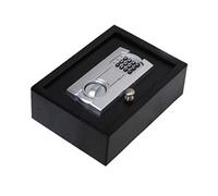 MICEL - 13384 - Caja Fuerte Con Cerradura Electrónica, Con Código de 3 a 8 dígitos y Llave de Seguridad, Incluye 4 pilas AA y dos Llaves, Color negro, 300 x 220 x 100 mm