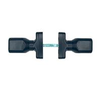 MICEL Pomo para puerta 68013 – en aluminio negro, juego completo para una puerta 80 x 39 mm