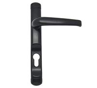 MICEL – Juego de manilla 68070 para puerta con bocallave, placa y maneta de aluminio negro