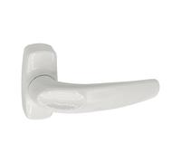 MICEL - 68270 - Juego de manilla para puerta de aluminio de interior o exterior, modelo 6842, 1 taladro, acabado blanco, 120x68x50 mm