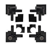 MICEL - 92187 - Kit de escuadras para mosquiteras tipo corredera, color negro, 50 x 50 x 11 mm