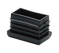 Micel Contera Rectangular Aletas Cnt04 para Patas de Sillas y Mesas, Exterior 25x40mm, Negro, 25 Unidades