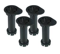 Micel Pack 4 Patas Mueble Redonda Ne 96301 ABS Extensible 130-200mm Negro