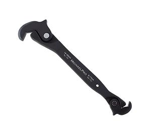 MichaelPro MP001206 - Llave de carrera doble (8 mm a 32 mm, muelle multitamaño), color negro