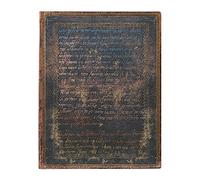 Paperblanks Cuaderno Michelangelo Handwriting sin líneas, tapa blanda flexible, cierre elástico